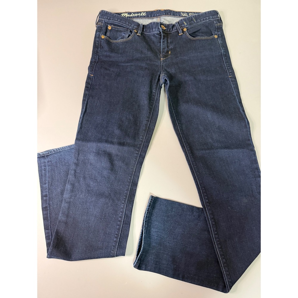 Madewell Rail Straight Jeans Dark Wash Indigo Denim 29x34 RN77388